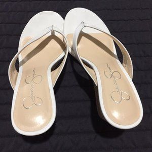 Jessica Simpson Coyrie Wedge Sandals Size 5 White